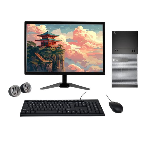 (Refurbished) Dell Optiplex 19″ HD All-in-One Desktop Computer Set (Intel i3 2nd Gen| 8 GB RAM| 500 GB HDD| 19″ HD LED Monitor| KB & Mouse| Speakers| WiFi| Windows 10 Pro| MS Office)