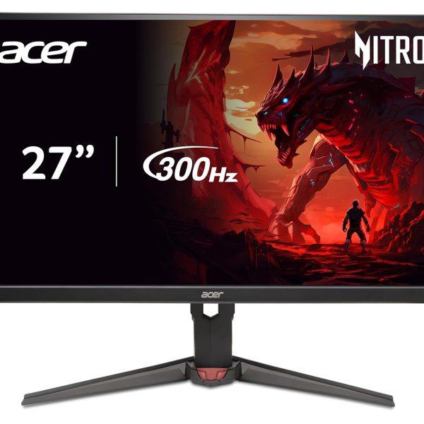 Acer Nitro XV272U F3 27 inch IPS WQHD 2560×1440 Gaming Backlight LED LCD Monitor I Rapid 300Hz Refresh, 0.5ms Response I HDR 400 I AMD FreeSync Premium I Zero Bright Dot Policy I Ergostand I Eye Care