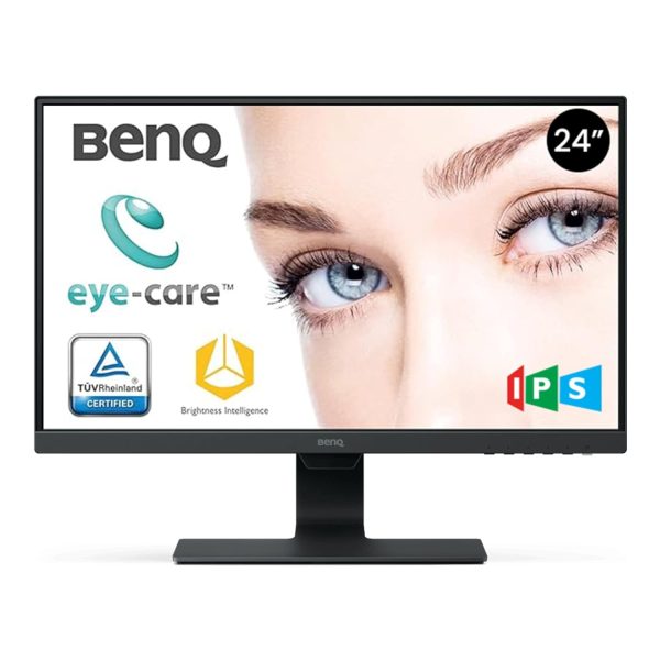 BenQ GW2480 24″ (60 cm) 1920 x 1080 IPS Full HD| HDMI & DP Ports| Ultra-Slim Bezel Monitor- Eye Care| Anti-Glare| 1WX2 Speakers|Brightness Intelligence| Low Blue Light|VESA Wall Mountable (Black)