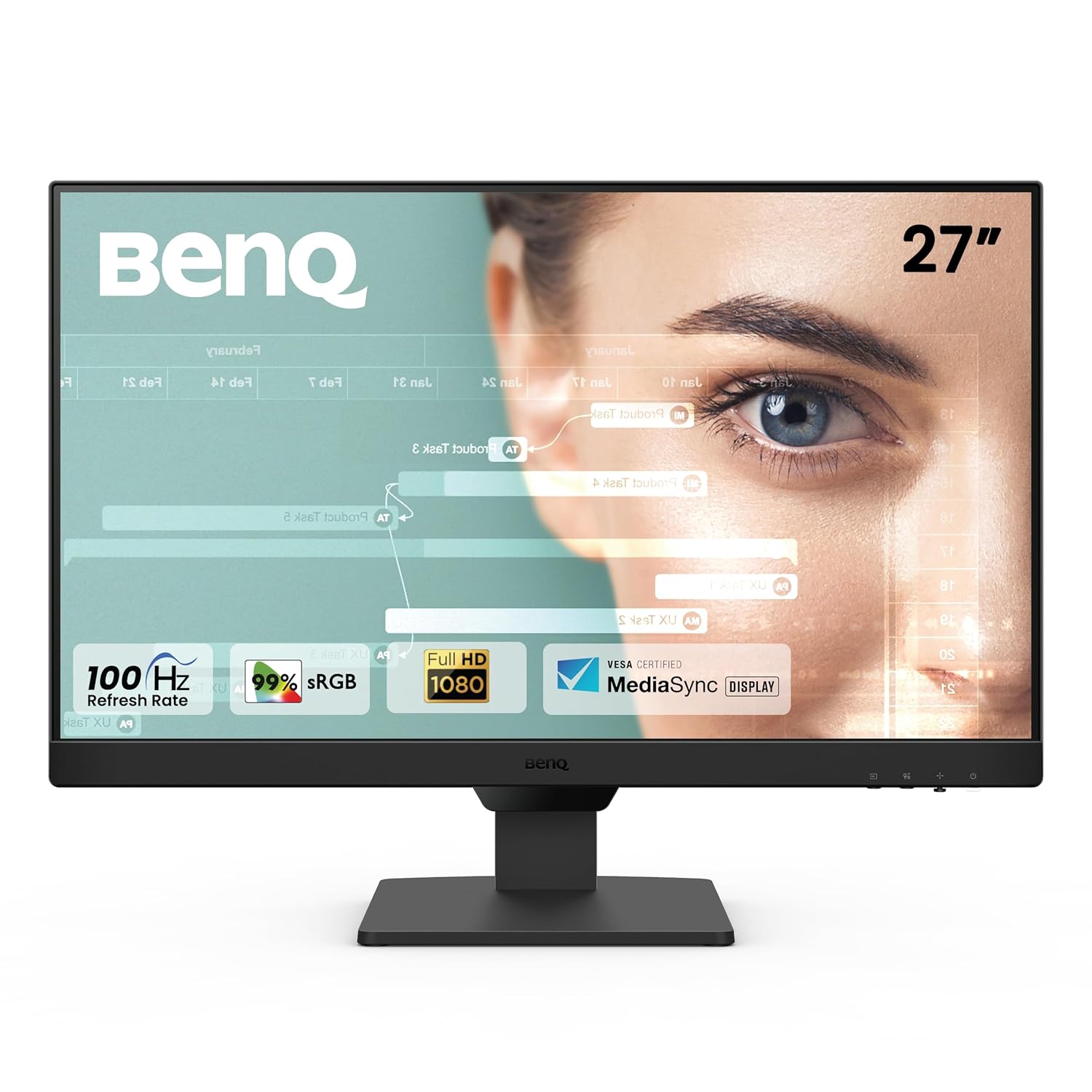 BenQ GW2790 27inch 1080p FHD IPS Monitor| 100Hz|99%sRGB|Eye-careU|Dual HDMI|Display Port|Bezel-less|Eyesafe|VESA MediaSync| Brightness Intelligence|Low Blue Light+| Speakers|VESA Wall mountable(Black) BenQ GW2790 27inch 1080p FHD IPS Monitor| 100Hz|99%sRGB|Eye-careU|Dual HDMI|Display Port|Bezel-less|Eyesafe|VESA MediaSync| Brightness Intelligence|Low Blue Light+| Speakers|VESA Wall mountable(Black)