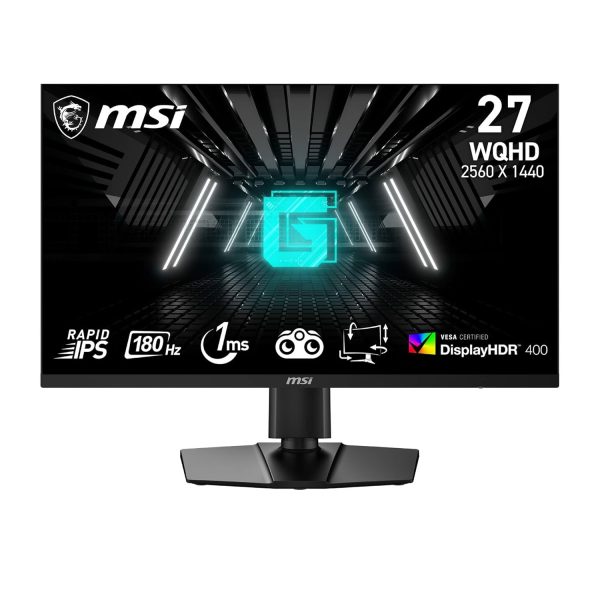 MSI G274QPF E2 27 Inch WQHD Gaming Monitor – 2560 x 1440 Rapid IPS Panel, 180 Hz / 1ms, 119% sRGB Colour Gamut, Display HDR 400, Adjustable Stand – DP 1.4a, HDMI 2.0b, USB Type-C
