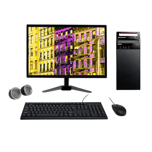 (Refurbished) Lenovo ThinkCentre 19″ HD All-in-One Desktop Computer Set (Intel Core i5 3rd Gen| 8 GB RAM| 500 GB HDD| 19″ HD LED Monitor| KB & Mouse| Speakers| WiFi| Windows 10| MS Office)