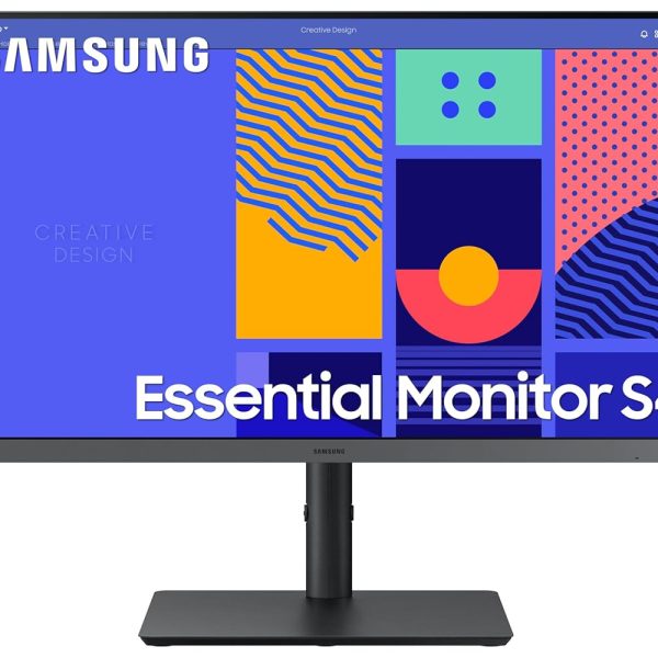 Samsung 24-inch Full HD IPS Panel, Borderless Display, Height Adjustable Stand, Eye Saver Mode & Flicker Free Monitor, AMD Free Sync, Response Time 4 ms, 100 Hz Refresh Rate (LS24C430GAWXXL, Black)