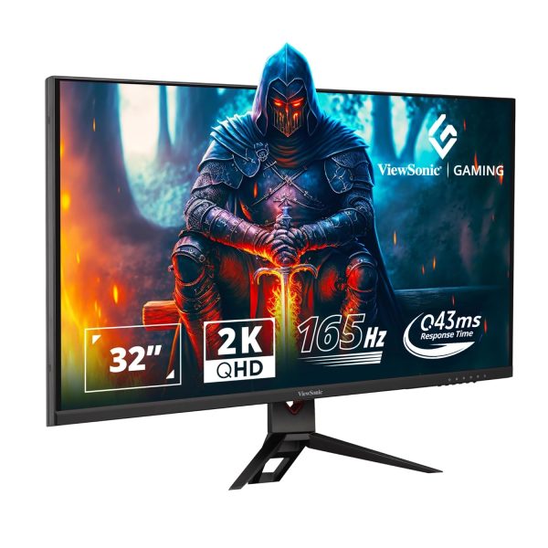 ViewSonic Omni 32 Inch 165Hz IPS Qhd 2K 2560X1440 Pixels Gaming Led Monitor,0.4Ms,Hdr10,AMD Freesync Premium,137% Srgb,Eye Care,Wall Mount,Tilt,2XHdmi,1XDisplay Port,- Vx3219-2K-Pro-2,Black