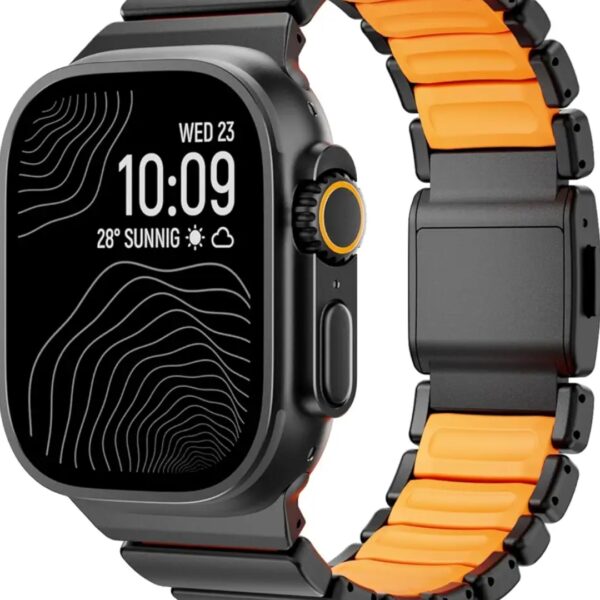 Titanium Silicone Dual-Layer Link Bands